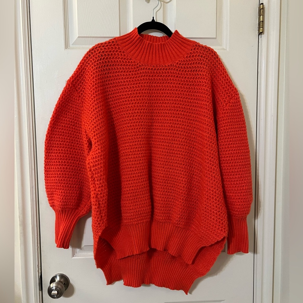 Cozy Orange Knit Sweater